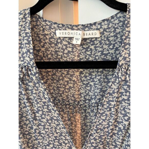 NWOT Veronica Beard silk Dakota flounce dress, Sz 6 $595 - Picture 7 of 10